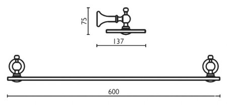 Полка Bagno & Associati Regency RE11492 BR