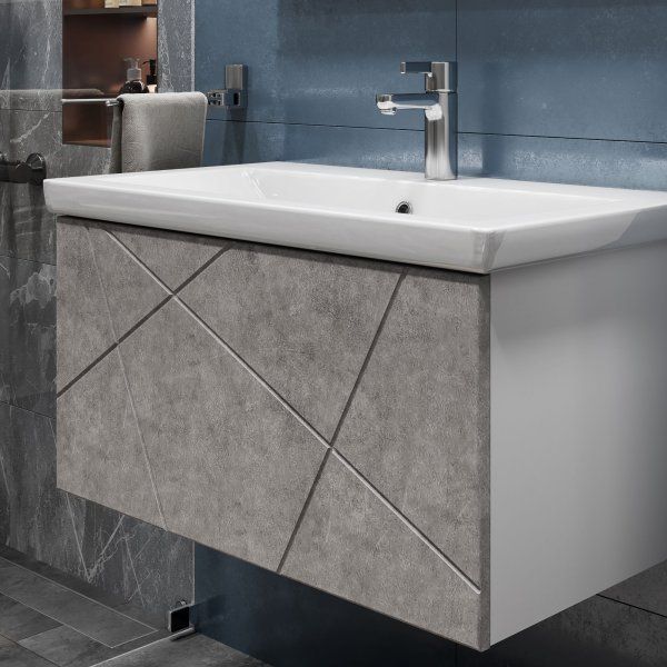 Тумба VIGO Geometry под раковину Geometry 800-0-1 (Como) навесная бетон (035 бетон)