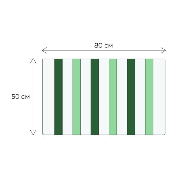 Коврик для ванной 1-ый Fixsen AMBER, mix (зеленый+св.зеленый+белый), 50х80см (FX-8040Y)