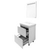 Тумба-умывальник COMFORTY "Дублин-60" белый глянец с раковиной COMFORTY 8056