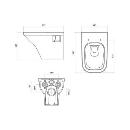 Унитаз подвесной Santek Лайн Rimless 1WH501574