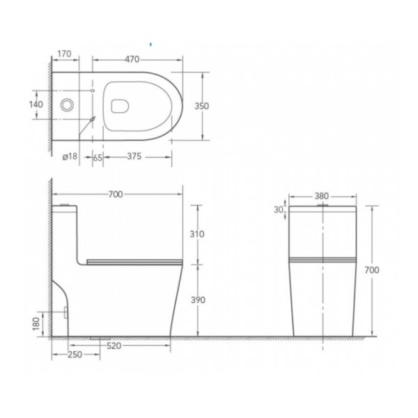 Унитаз напольный Maretti Florenza безободковый с микролифтом, FL10MNBM17-844, белый