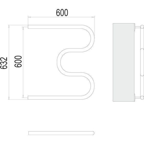 Полотенцесушитель водяной Terminus М-образный (1") 60х60 4620768881213, хром