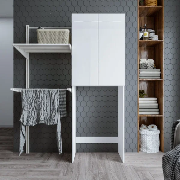 Шкаф над стиральной машинкой Бриклаер Хелена 64 см, белый