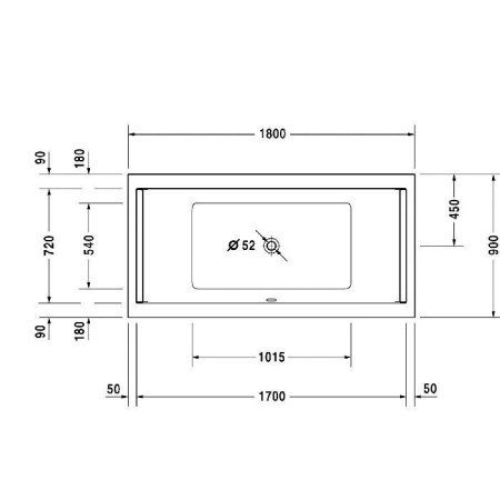 Акриловая ванна Duravit Starck 700339000000000 180x90