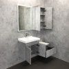 Тумба-умывальник COMFORTY "Осло-60" бетон светлый с раковиной Fest 60 F01