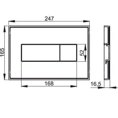 Кнопка смыва AlcaPlast  M1373 коричневая