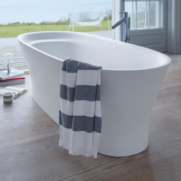 Ванна из из литьевого мрамора Duravit Cape Cod 700330000000000 185x88 отдельностоящая