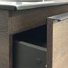 Тумба-умывальник COMFORTY "Франкфурт-90" дуб шоколадно-коричневый с раковиной  COMFORTY 90E черная матовая