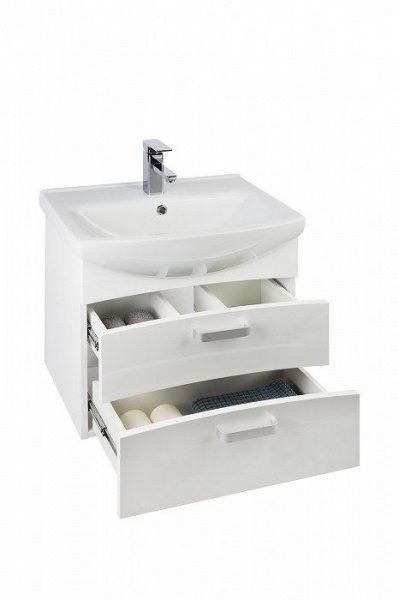 Тумба с раковиной Milardo Niagara 60 подвесная белая (NIJRA6PO0WOL0MRC95QYK)