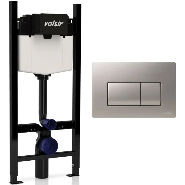 Кнопка смыва Valsir P1 VS0871337 для инсталляции, матовый хром