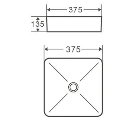 Раковина чаша Terminus Ватикан 05RN37x37x13W, белый