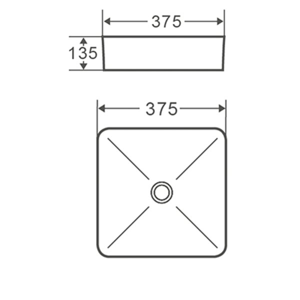 Раковина чаша Terminus Ватикан 05RN37x37x13W, белый