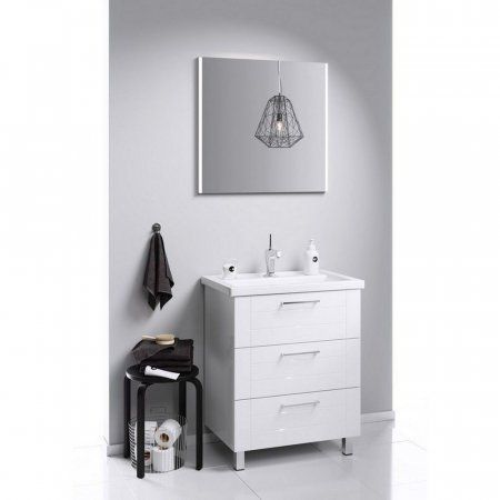 Мебель для ванной Aqwella Манчестер MAN01073 70 напольная, зеркало, белый