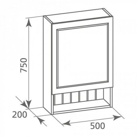 Зеркало-шкаф Milardo Magellan 50 (MAEXG5EK00HM0MPK99YQ)