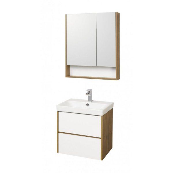 Шкаф-зеркало Aquaton Сканди 1A252202SDZ90 70 белый/дуб рустикальный