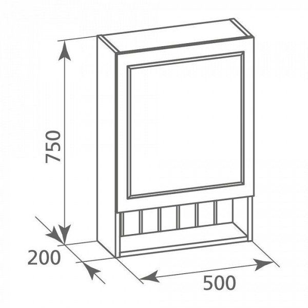 Зеркало-шкаф Milardo Magellan 50 (MAEXG5EK00HM0MPK99YQ)