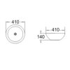 Раковина Comforty J2056S серебро
