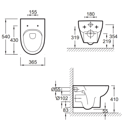 Унитаз подвесной Jacob Delafon Odeon Up Rimove E4570-00