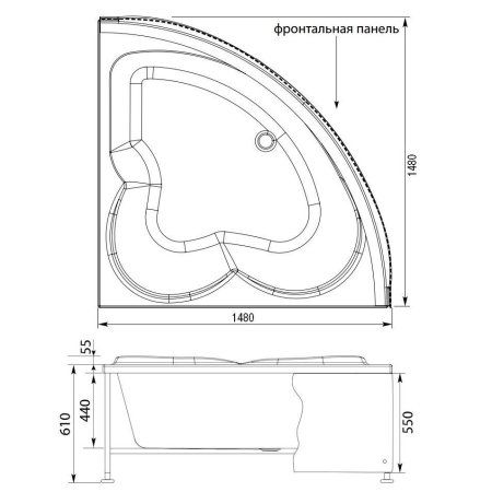 Акриловая ванна Aquanet Manila 00204004 150х150