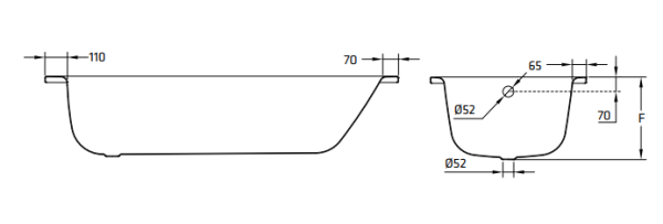 Стальная ванна BLB Universal B75C 170 см