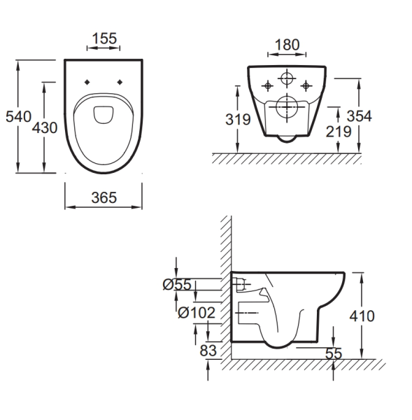 Унитаз подвесной Jacob Delafon Odeon Up Rimove E4570-00
