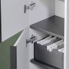 Шкаф-пенал Sancos Delta PDL35W дуб светлый/белый