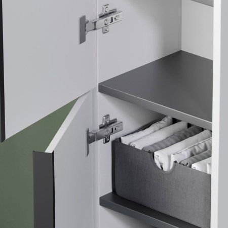 Шкаф-пенал Sancos Delta PDL35W дуб светлый/белый