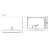 Зеркало Sancos Square SQ1000 100х70 с подстветкой