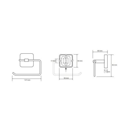 Держатель туалетной бумаги Bemeta Tasi 154112022 хром