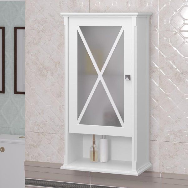 Шкаф Opadiris Палермо 46 подвесной, одностворчатый, цвет белый матовый, левый