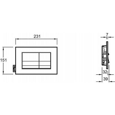 Кнопка смыва Jacob Delafon E20858-CP хром