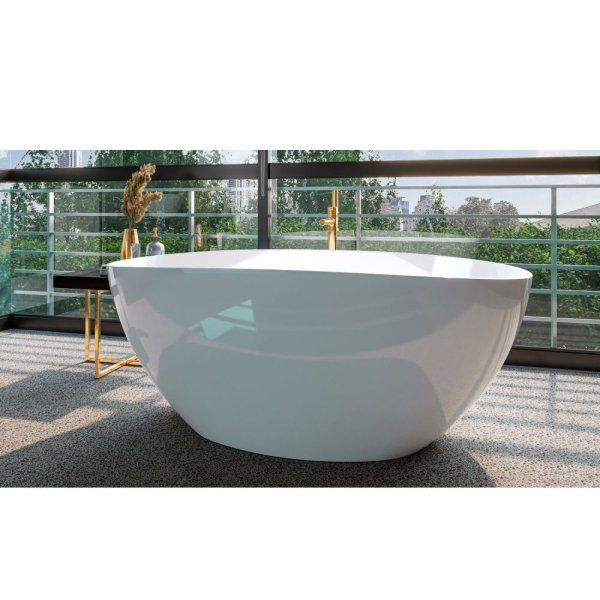 Ванна из искусственного камня Whitecross Onyx A 0204.160075.100 160x75 белый глянцевый