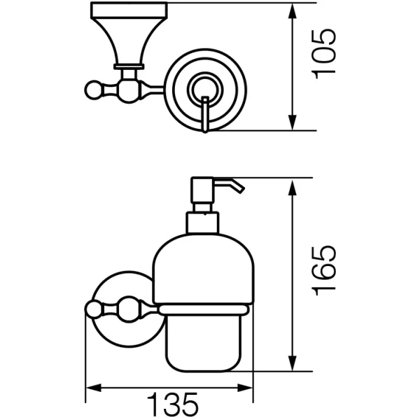 Дозатор Veragio Gialetta Bronzo VR.GIL-6470.BR