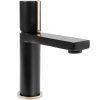 Смеситель для раковины (умывальника) REA ICON BLACK L.GOLD черный низкий, REA-B5680