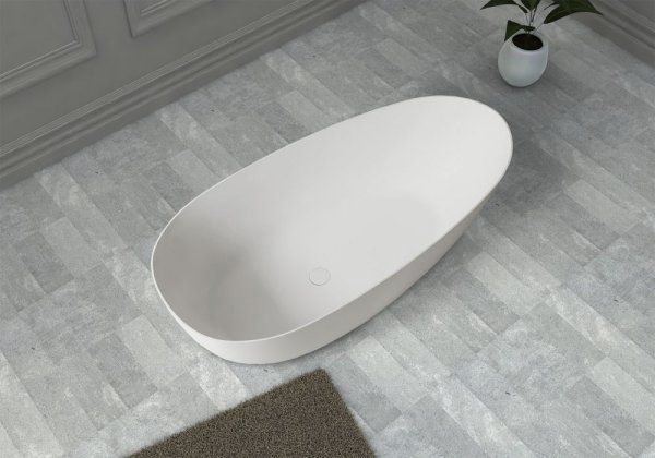 Ванна из искусственного камня ABBER Stein AS9611-1.7 белый матовый