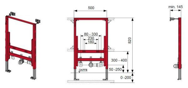 Система инсталляции для биде Tece TECEprofil 9330005