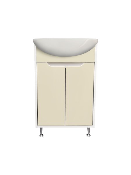 Тумба Runo Эконова 60 белая крем под умывальник Уют 60 (00-00004659)