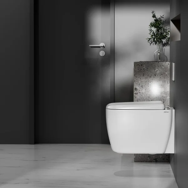 Унитаз подвесной Abber Rechteck AC1217 безободковый, торнадо, с сиденьем микролифт, белый