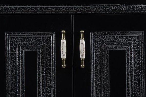 Тумба  для комплекта Aquanet Валенса 90 черный краколет/серебро