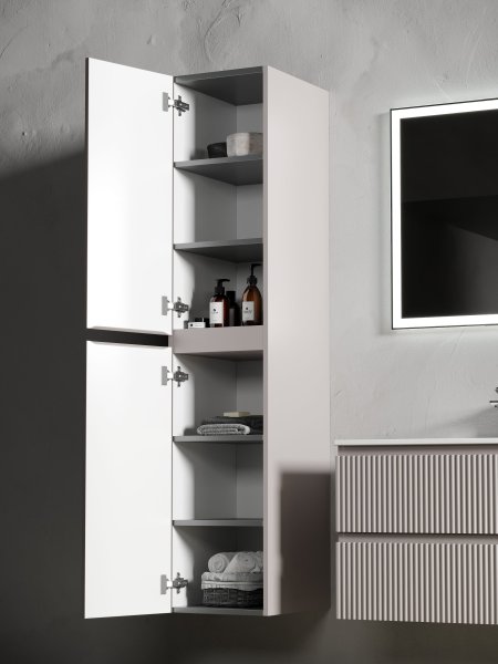 Шкаф-пенал SANCOS Snob R подвесной Doha Soft, 350х350х1650 мм,  PSNR35SM