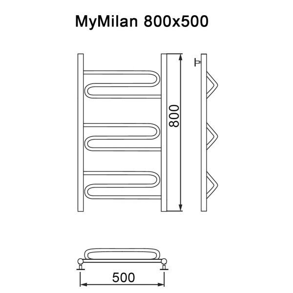 Полотенцесушитель MYFREA My Milan 80/50