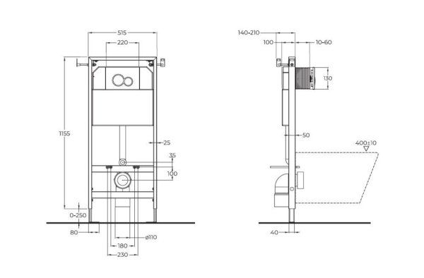 Система инсталляции для унитазов  BelBagno BB097
