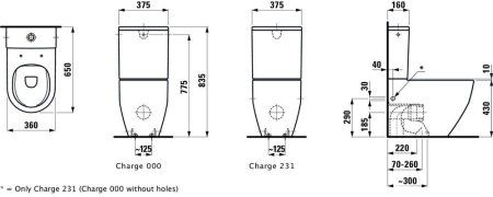 Унитаз - компакт напольный Laufen PRO (8.2596.2.000.000.1)