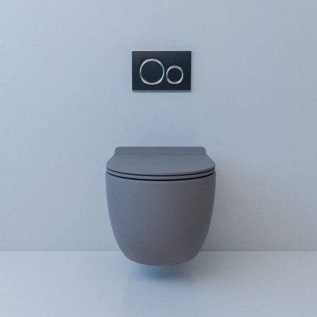 Унитаз подвесной Esbano Garcia безободковый, серый матовый