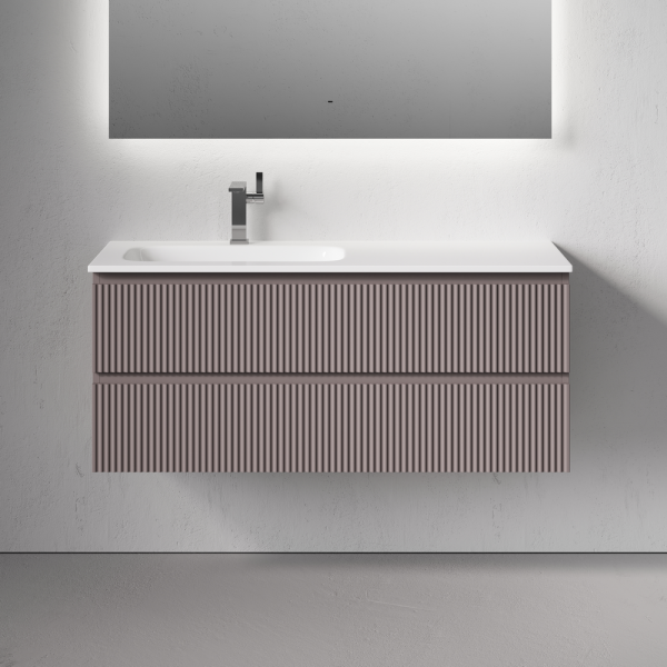 Тумба подвесная SANCOS Snob R левая 1195х445х500, c двумя ящиками оснащенными доводчиками, Doha Soft, SNR120LSM