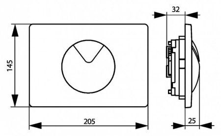 Кнопка смыва Sanit S702 16.702.88..0003gold золото