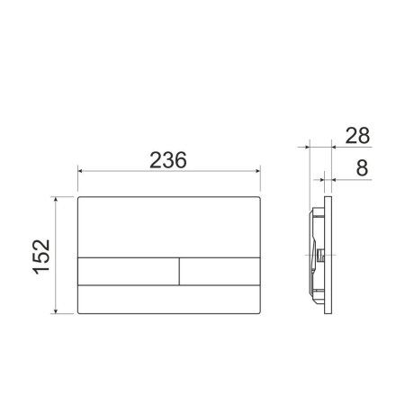 Инсталляция Ceramica Nova Envision/Flat CN1002M с кнопкой смыва, хром