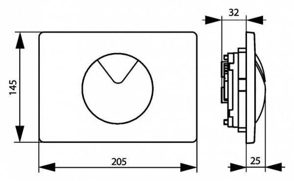 Кнопка смыва Sanit S702 16.702.88..0003gold золото