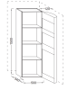 Шкаф-пенал Jacob Delafon Presquile EB1115D-M47 50 R нежно-оливковый